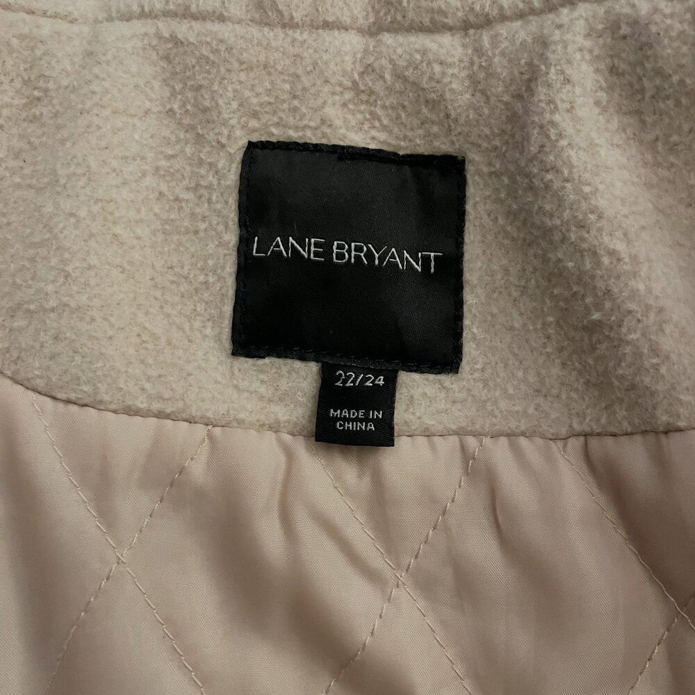 Lane Bryant Blush Pink Hooded Coat with Faux Fur Trim | Size 22/24 | Cozy Elegan - Picture 4 of 5